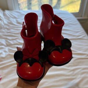 Red mini Melissa Disney rainboots